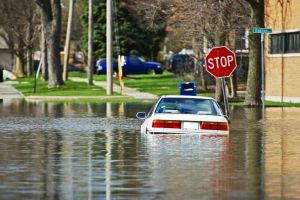 Flood Scene in El Cajon, San Diego County, CA Provided by Domingo Jimenez Insurance